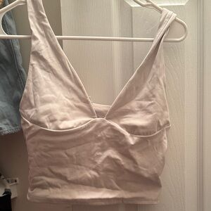 Garage Cream V-Neck Top
